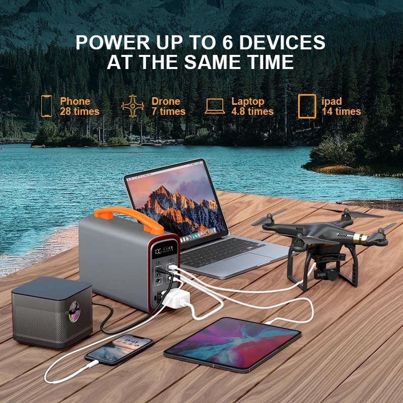 200W kaasaskantav elektrijaam LifePo4 akuga